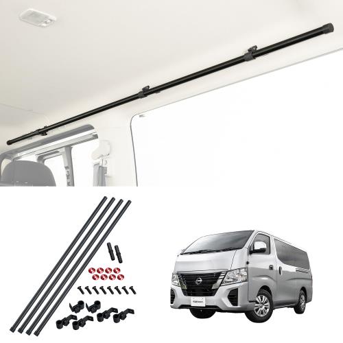 楽天ユナイテッドショップセイワ（SEIWA） サイドバー 日産 キャラバン/バン/プレミアムGX （E26系/ロングボディ/標準幅/標準ルーフ）専用 左右2本セット IMP324車内収納 天井収納 車内キャリアバー アウトドア 車中泊 レジャー 釣りサーフィン スノーボード NISSAN CARAVAN 【BURNOXシリーズ】