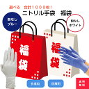 数量限定【福袋】【送料無料】大特価 200枚 100枚 5箱 10箱 ニトリル手袋 青 白 ブルー ホワイト 粉なし パウダーフリー 医療用 検査用 作業用 介...