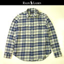 RALPH LAUREN LADYSネルシャツラルフローレンフランネルシャツインディゴ×インディゴクリームレディース XLサイズあり メンズLサイズ相当あり メンズ兼用02P11Oct17【送料無料】【送料込み】
