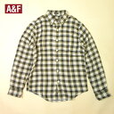 アバクロンビー＆フィッチ アバクロ チェックシャツ ネルシャツ Abercrombie&Fitch アバクロンビー＆フィッチ 裏地あり ボタンダウン 長袖 メンズ XSサイズ メール便等ポスト投函送料無料