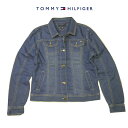 トミーヒルフィガー TOMMY HILFIGER ガールズ ニットデニムジャケット スウェットジージャン インディゴブルー キッズ girls XLサイズ レディース XSサイズ相当 送料無料 送料込み