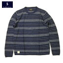 ラルフローレン ボーイズ　ボーダーセーター　RALPH LAUREN　薄手 リネンコットンインディゴニット　アンカーロゴ　インディゴ　キッズ BOYS XLサイズあり メンズMサイズ相当あり　レディース兼用 メール便等POST投函送料無料