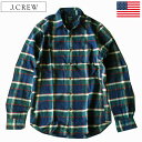 ジェイクルー J.CREWフ ランネルシャツ ジェイクルー チェックシャツ スリムフィット 長袖 J CREW SLIM ネイビー×グリーン×ホワイト×レッド メンズ XSサイズ 小さいサイズ ※メール便ネコポス等POST投函送料無料