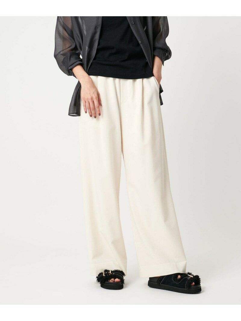 【SALE/10%OFF】サテンウエスト イージーパンツ ホワイト -ウォッシャブル- UNITED ARROWS ユナイテッドアローズ パンツ その他のパンツ...