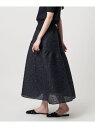 ジャガード スカート UNITED ARROWS ユナイテッドアローズ スカート ロング・マキシスカート ブラック ネイビー【送料無料】[Rakuten Fas...