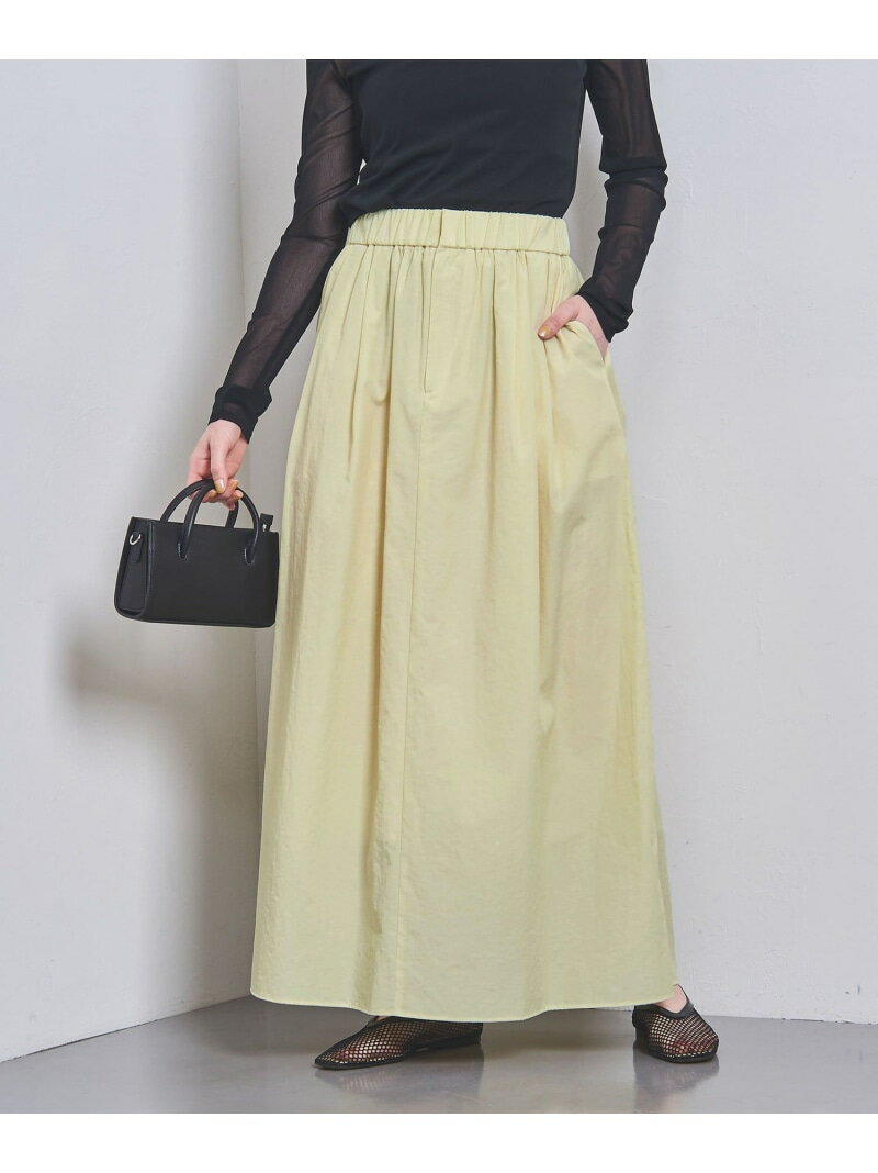 NY/C ギャザー マキシスカート UNITED ARROWS ユナイテッドアローズ スカート その他のスカート イエロー ホワイト ブラック【送料無料】[Rakuten Fashion]のサムネイル