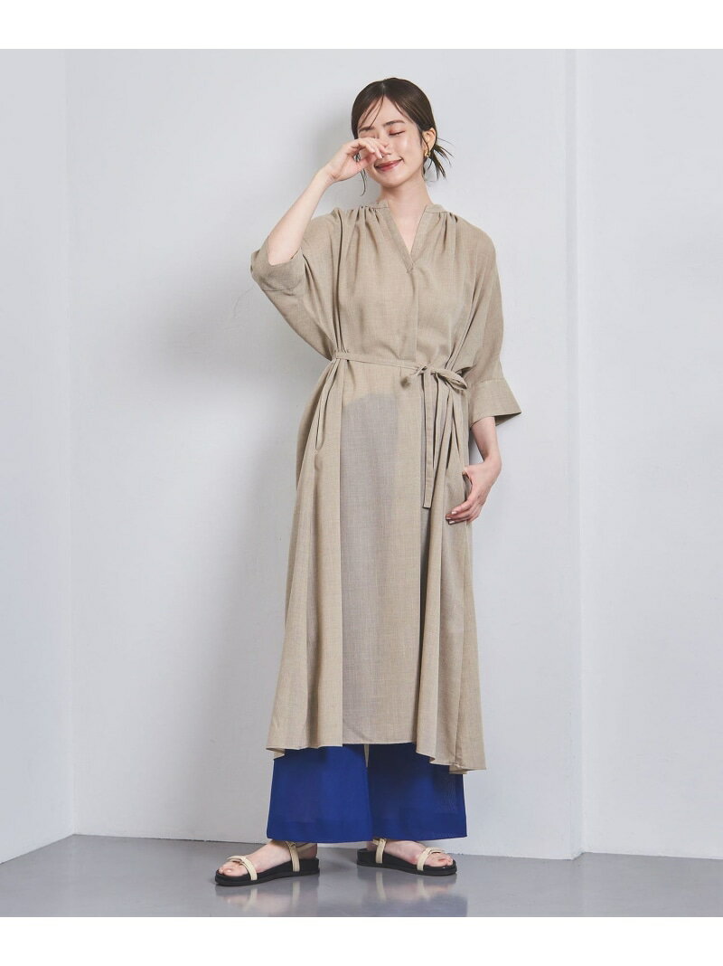 ASAMI ドルマン スキッパー ワンピース UNITED ARROWS ユナイテッドアローズ ワンピース・ドレス ワンピース ベージュ ブラック ブルー【送料無料】[Rakuten Fashion]のサムネイル