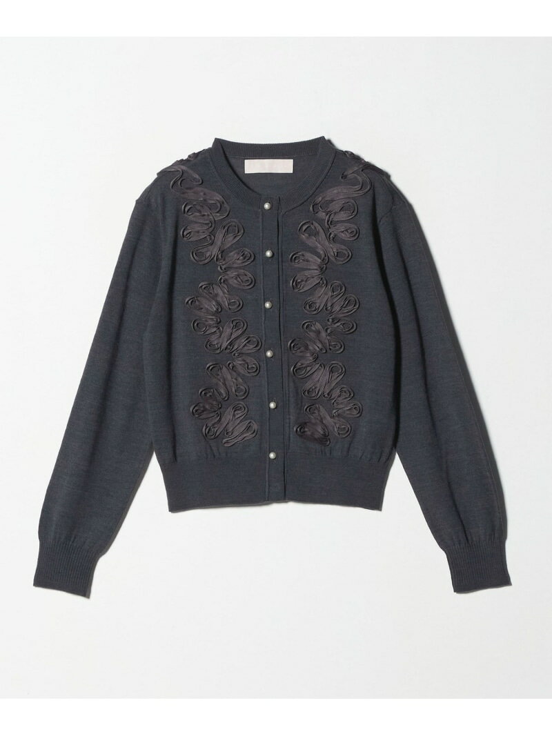 ＜Marilyn Moon＞サテン コード カーディガン UNITED ARROWS ユナイテッドアローズ トップス カーディガン レッド グレー【送料無料】[Rakuten Fashion]