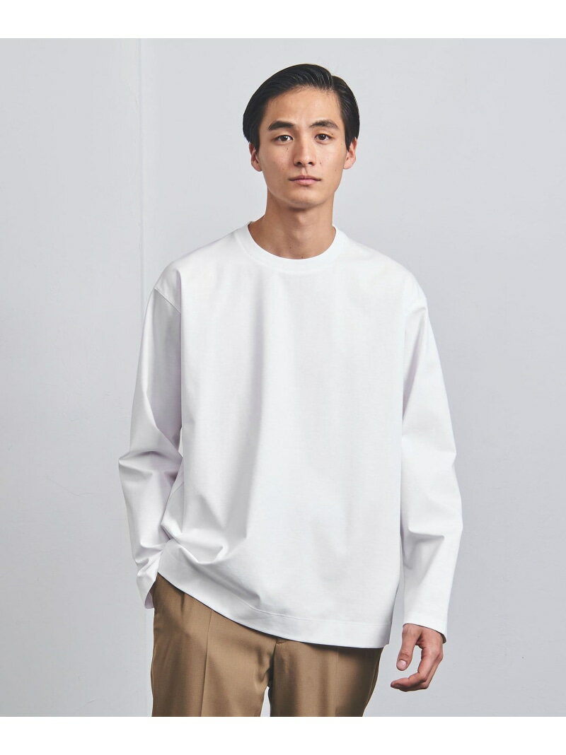 ユナイテッドアローズ 服（父向き） ポンチ ロングスリーブ Tシャツ デオドランド -抗菌防臭- UNITED ARROWS ユナイテッドアローズ トップス カットソー・Tシャツ ホワイト ブラック グレー【送料無料】[Rakuten Fashion]