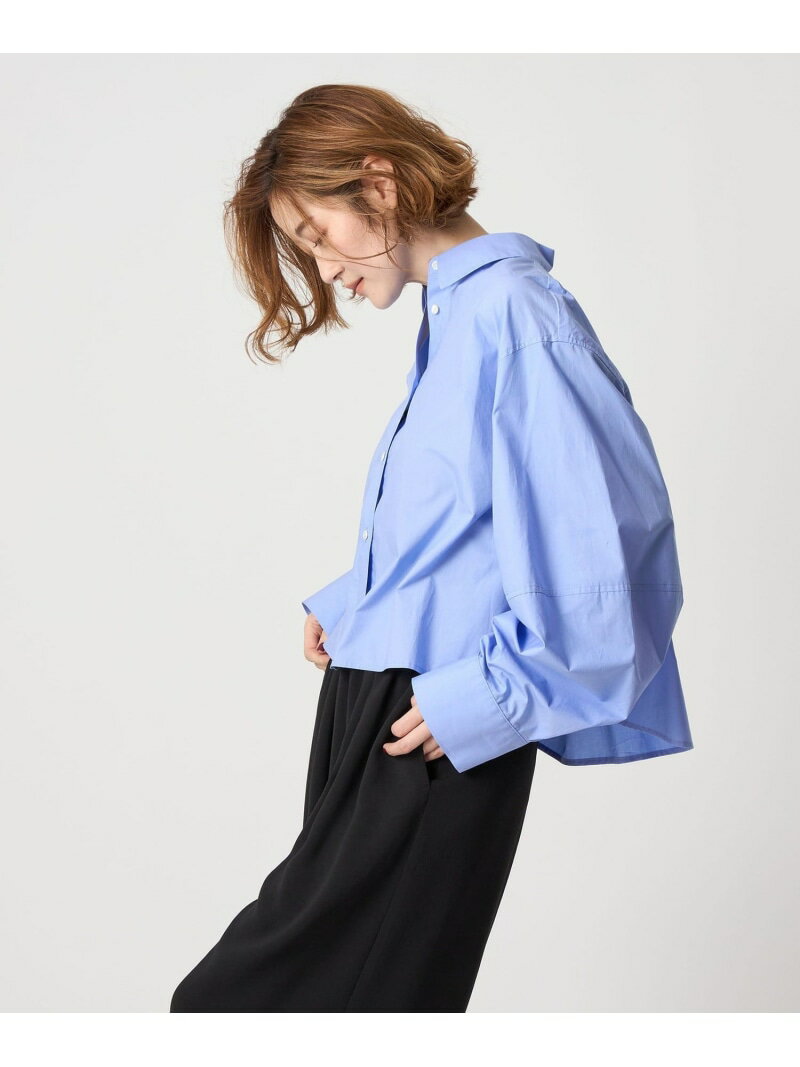 ＜conte＞コットン ボリュームスリーブ シャツ conte ユナイテッドアローズ トップス シャツ・ブラウス ブルー ホワイト【送料無料】[Rakuten Fashion]のサムネイル