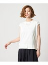 <conte>コットン ノースリーブTシャツ conte ユナイテッドアローズ トップス ノースリーブ・タンクトップ ホワイト ブルー ベージュ【送料無料】[R...