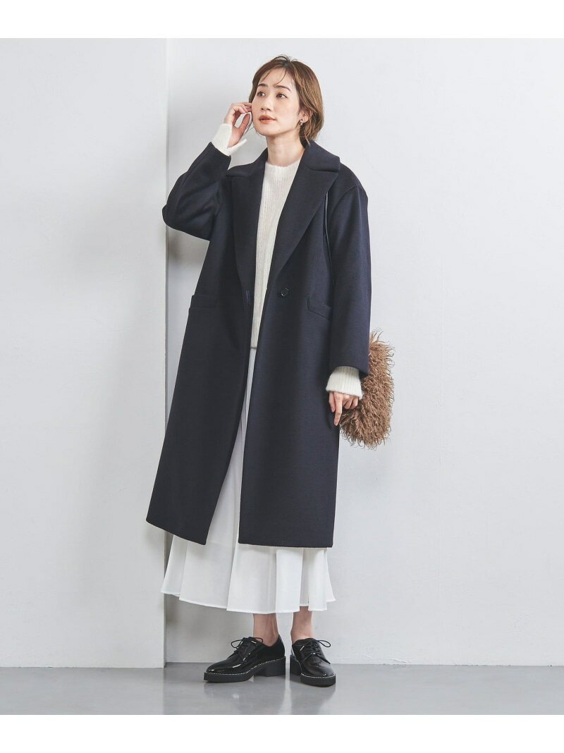 ビッグテーラード コート UNITED ARROWS ユナイテッドアローズ ジャケット・アウター チェスターコート ネイビー ベージュ【送料無料】[Rakuten Fashion]のサムネイル