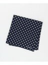 コットン ドット ハンカチ UNITED ARROWS ユナイテッドアローズ ファッション雑貨 ハンカチ・ハンドタオル ブラック ネイビー[Rakuten Fa...