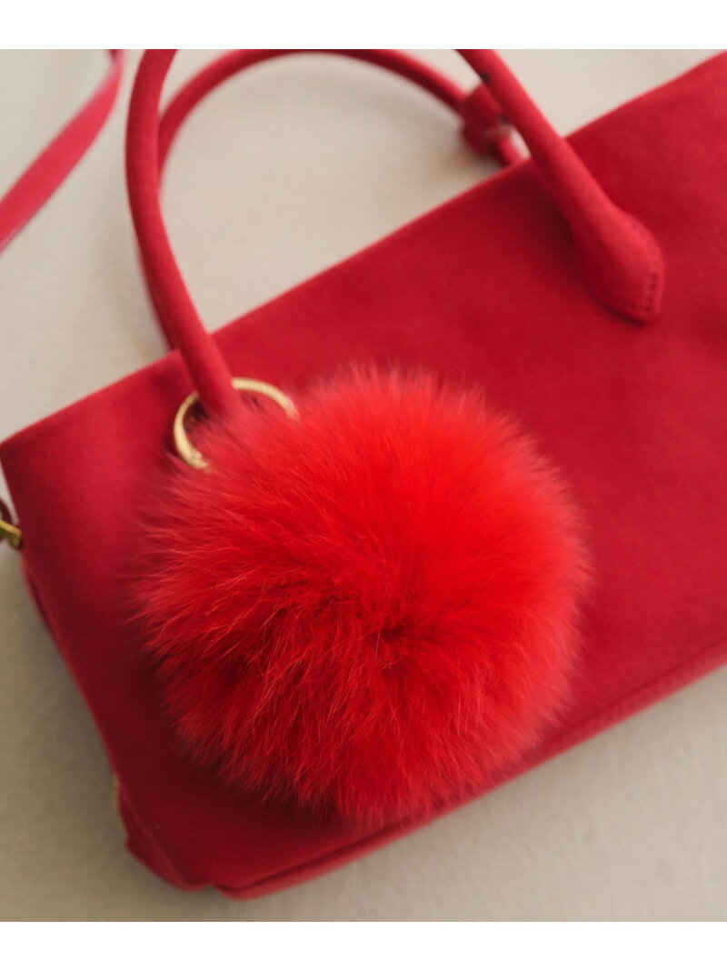 ファー ポンポン チャーム UNITED ARROWS ユナイテッドアローズ ファッション雑貨 チャーム・キーチェーン ブラック ピンク ベージュ グレー レッ...