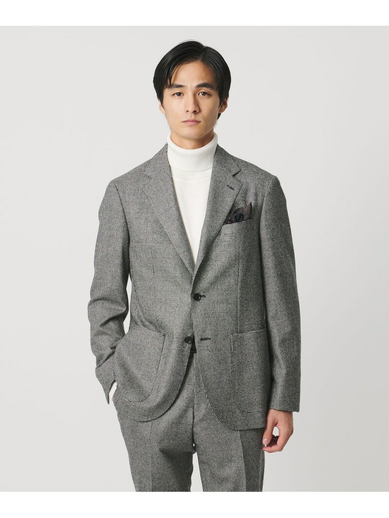 フランネル ハウンドトゥース シングル2ボタン テーラードジャケット COMFORT EASY-MODEL ヨコストレッチ UNITED ARROWS ユナイテッドアローズ スーツ・フォーマル スーツジャケット グレー【送料無料】[Rakuten Fashion]