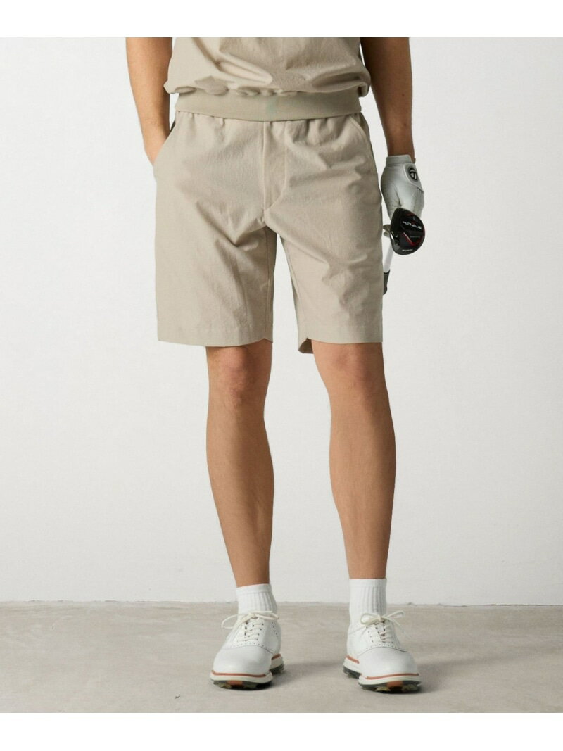 メンズ COOL DOTS ショートパンツ -ストレッチ- UNITED ARROWS GOLF ユナイテッドアローズ スポーツ アウトドア用品 ゴルフグッズ ベージュ ブラック【送料無料】 Rakuten Fashion