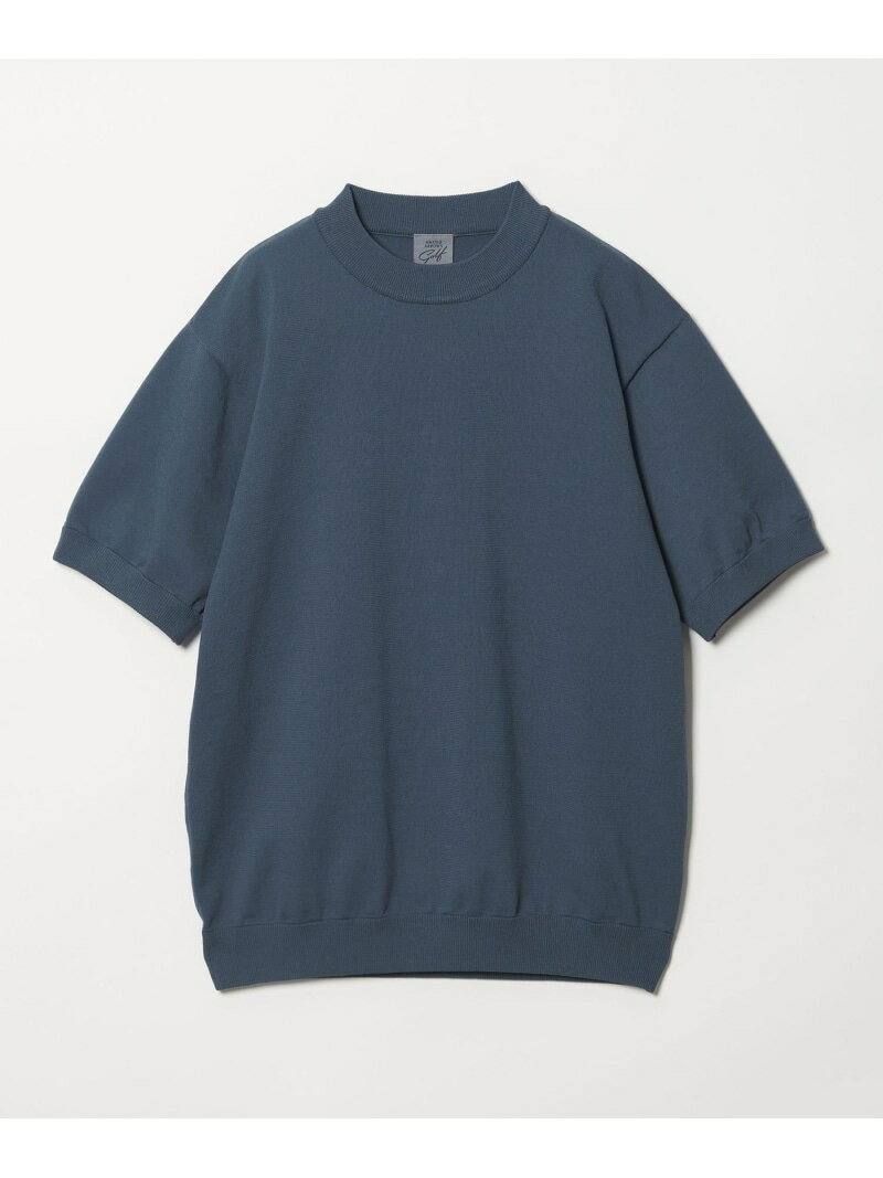 メンズ ハイゲージ ショートスリーブ モックネック ニット UNITED ARROWS GOLF ユナイテッドアローズ スポーツ・アウトドア用品 ゴルフグッズ ブラック ベージュ【送料無料】[Rakuten Fashion]