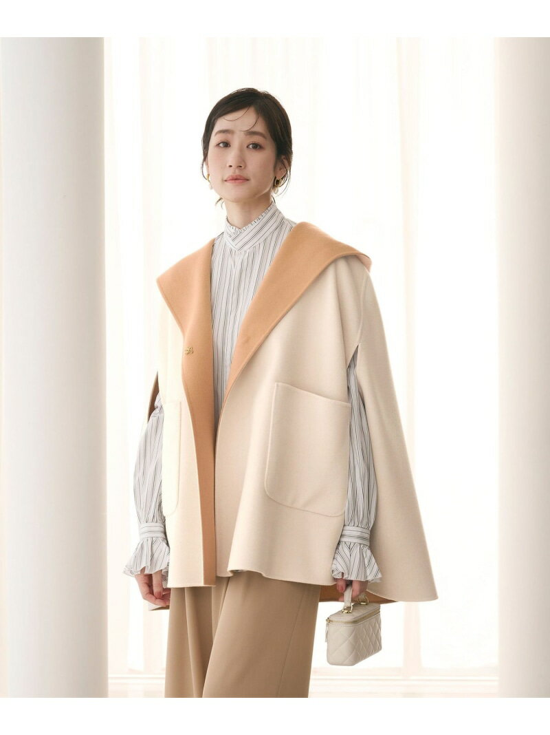 バイカラー リバー フードケープ UNITED ARROWS ユナイテッドアローズ ジャケット・アウター その他のジャケット・アウター ネイビー ホワイト【送料無料】[Rakuten Fashion]のサムネイル