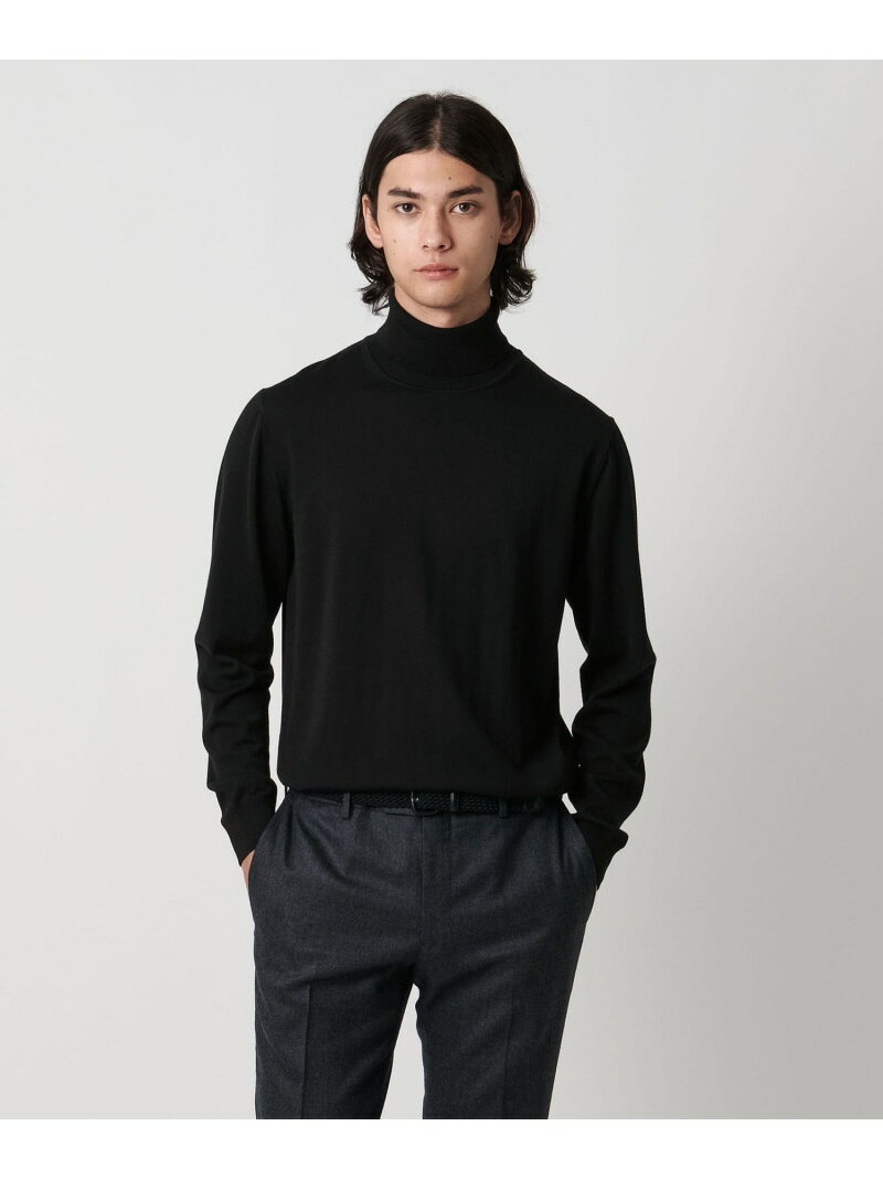 ウール ハイゲージ タートルネックニット UNITED ARROWS ユナイテッドアローズ トップス ニット ホワイト ブラック【送料無料】[Rakuten Fashion]
