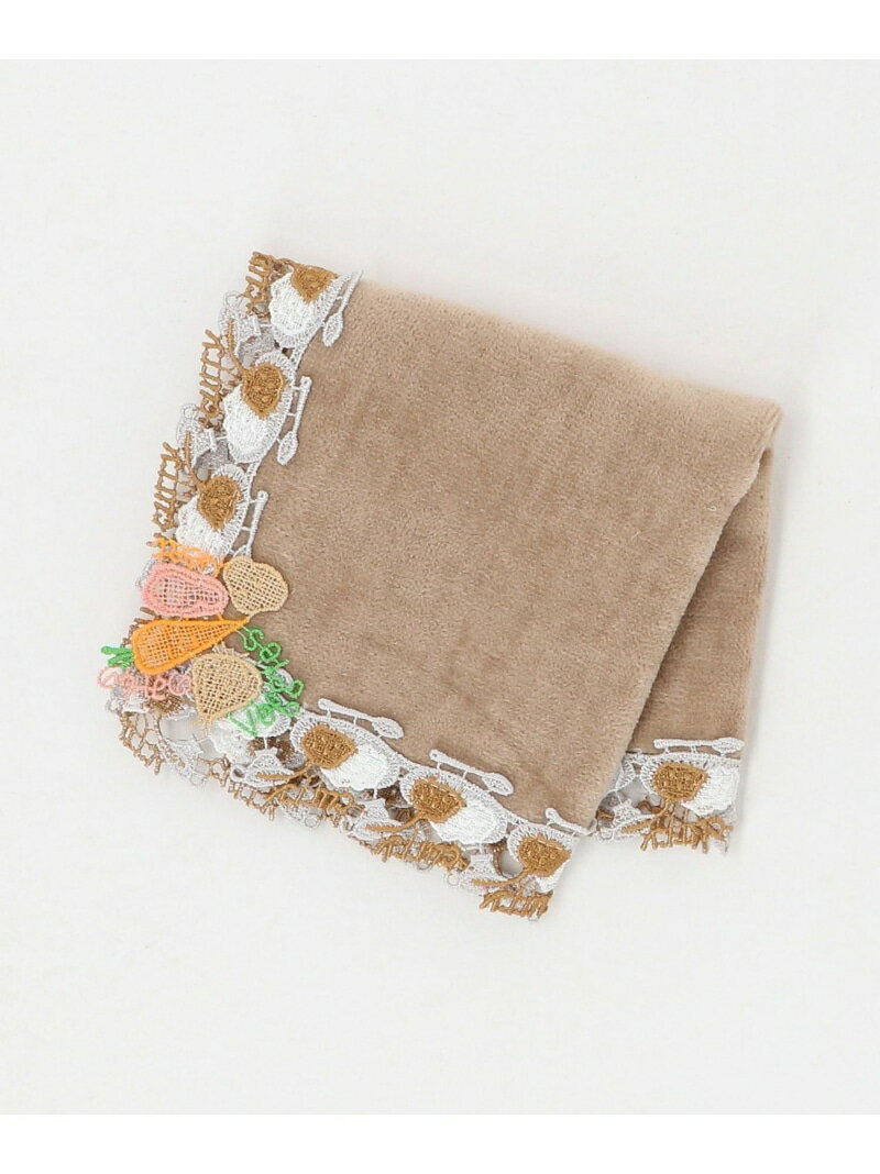 ＜近沢レース店＞ライスカレー ハンカチ UNITED ARROWS ユナイテッドアローズ ファッション雑貨 ハンカチ・ハンドタオル ベージュ グレー[Rakuten Fashion]