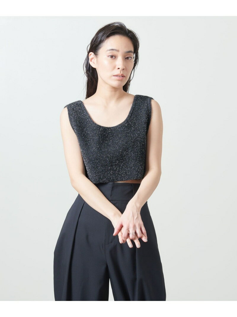 ＜MARW UNITED ARROWS＞グリッター ニットビスチェ MARW UNITED ARROWS ユナイテッドアローズ トップス ベスト ジレ グレー ネイビー【送料無料】 Rakuten Fashion