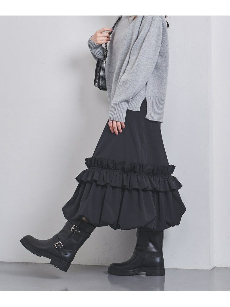 【SALE／10%OFF】バブルヘム スカート UNITED ARROWS ユナイテッドアローズ スカート その他のスカート ブラック ホワイト【RBA_E】【送料無料】[Rakuten Fashion]
