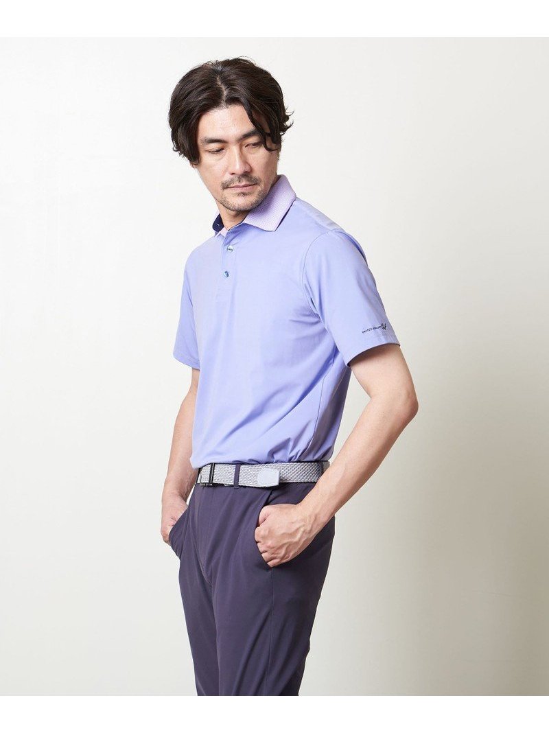 【SALE／30%OFF】＜UNITED ARROWS GOLF (ユナイテッドアローズ ゴルフ)＞ メンズ ジャカード ポロシャツ III UNITED ARROWS ユナイテッドアローズ カットソー Tシャツ ブルー【RBA_E】【送料無料】[Rakuten Fashion]