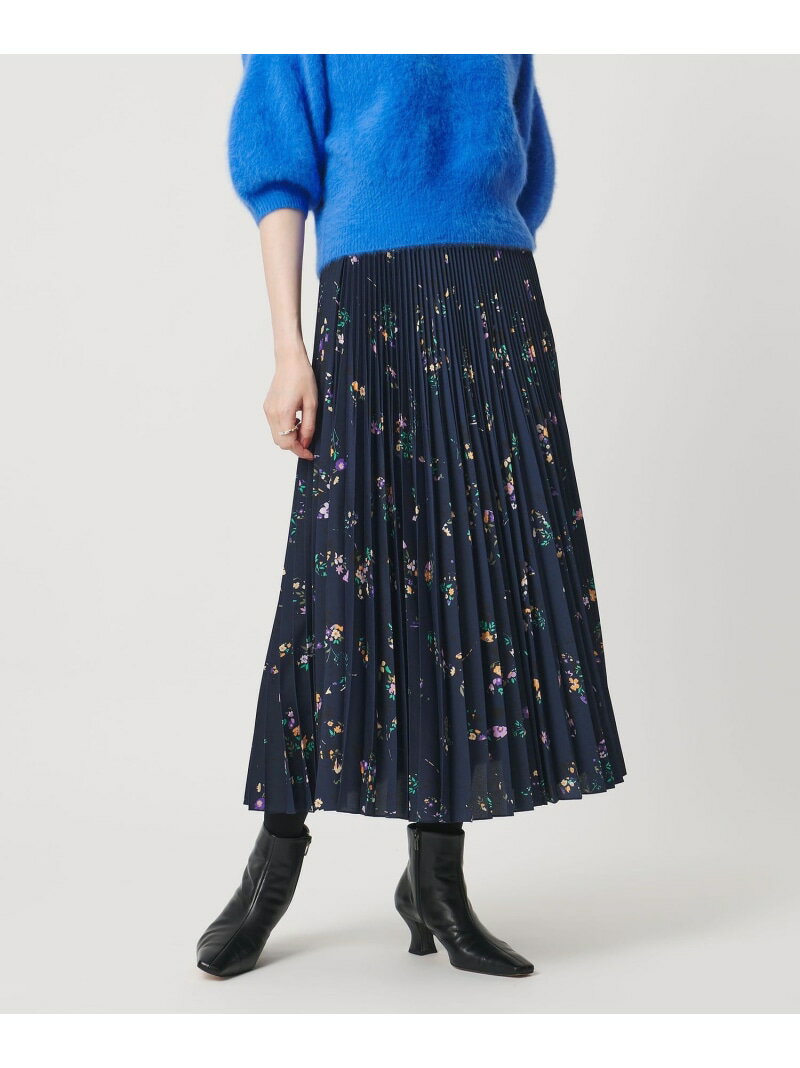 【SALE/10%OFF】フラワー プリント スカート -ウォッシャブル- UNITED ARROWS ユナイテッドアローズ スカート その他のスカート ネイビ...
