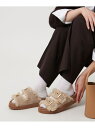 フェイクファー 2ライン スタッズ サンダル UNITED ARROWS ユナイテッドアローズ シューズ・靴 サンダル ベージュ ブラック【送料無料】[Raku...