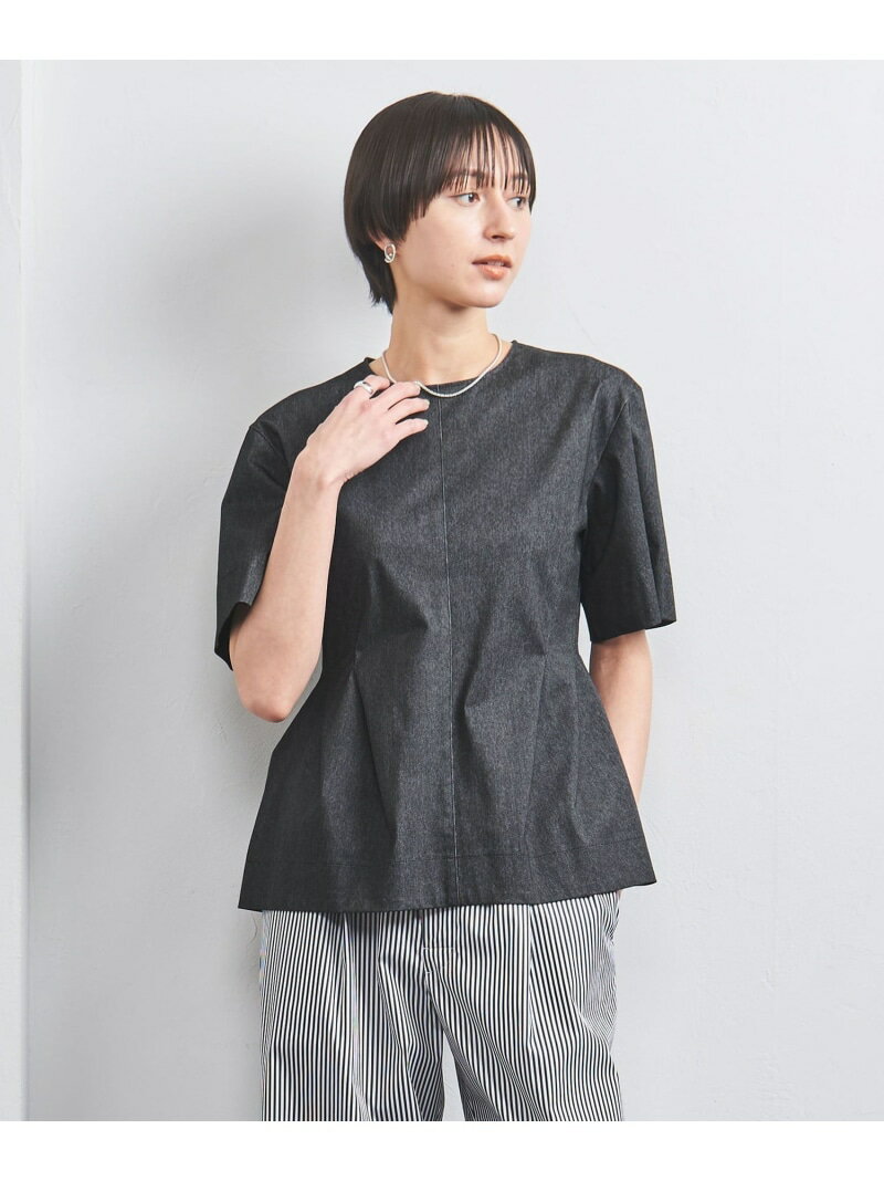 【SALE／40%OFF】コンスト シェイプ Tシャツ UNITED ARROWS ユナイテッドアローズ トップス カットソー・Tシャツ ネイビー ホワイト ブラック【RBA_E】【送料無料】[Rakuten Fashion]のサムネイル