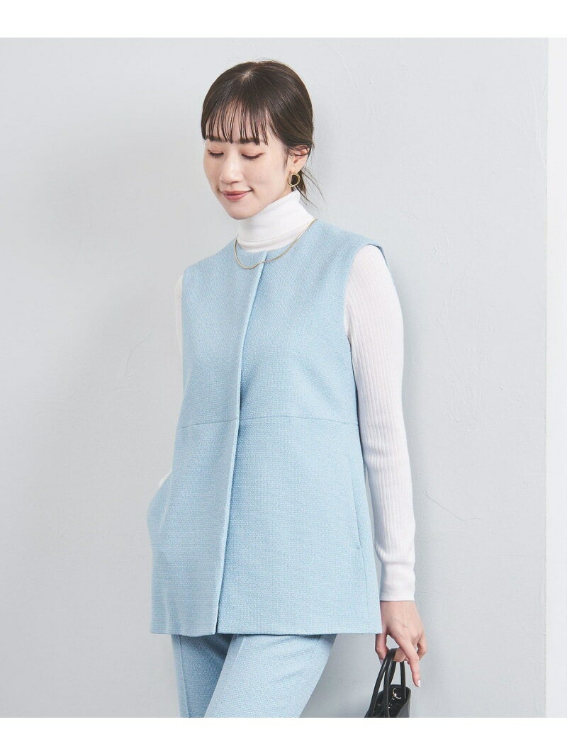 【SALE／30%OFF】ライトツイード ベスト UNITED ARROWS ユナイテッドアローズ トップス ベスト・ジレ ブルー ブラック【RBA_E】【送料無料】[Rakuten Fashion]のサムネイル