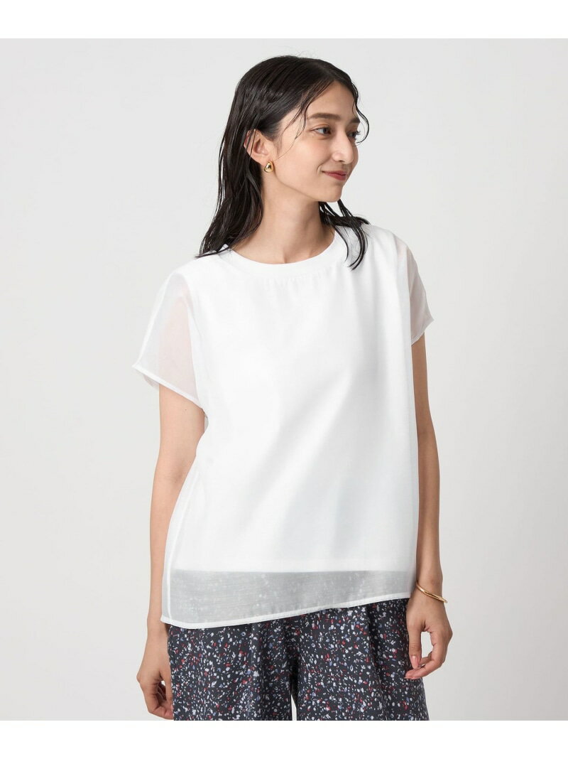 シアークロス レイヤードトップス＜A DAY IN THE LIFE＞ a day in the life ユナイテッドアローズ アウトレット トップス カットソー・Tシャツ ホワイト ブラック グレー【送料無料】[Rakuten Fashion]のサムネイル