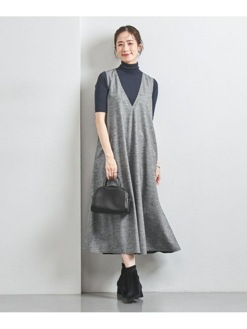 【SALE／50%OFF】W Vネック チェック ロングワンピース UNITED ARROWS ユナイテッドアローズ アウトレット ワンピース・ドレス ワンピース【RBA_E】【送料無料】[Rakuten Fashion]のサムネイル