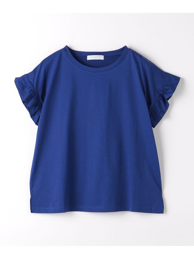 【SALE／30%OFF】シルケット フリルスリーブ Tシャツ ＜A DAY IN THE LIFE＞ a day in the life ユナイテッドアローズ アウトレット トップス カットソー・Tシャツ ネイビー グレー イエロー【RBA_E】[Rakuten Fashion]のサムネイル