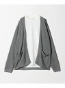 【SALE/50%OFF】ハイゲージカーディガン+Tシャツ ブラック -セットアイテム・ハンドウォッシャブル-<A DAY IN THE LIFE> a day...