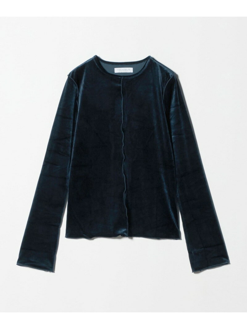 ベロア ロングスリーブカットソー ＜A DAY IN THE LIFE＞ a day in the life ユナイテッドアローズ アウトレット トップス カットソー・Tシャツ ネイビー グレー【送料無料】[Rakuten Fashion]のサムネイル