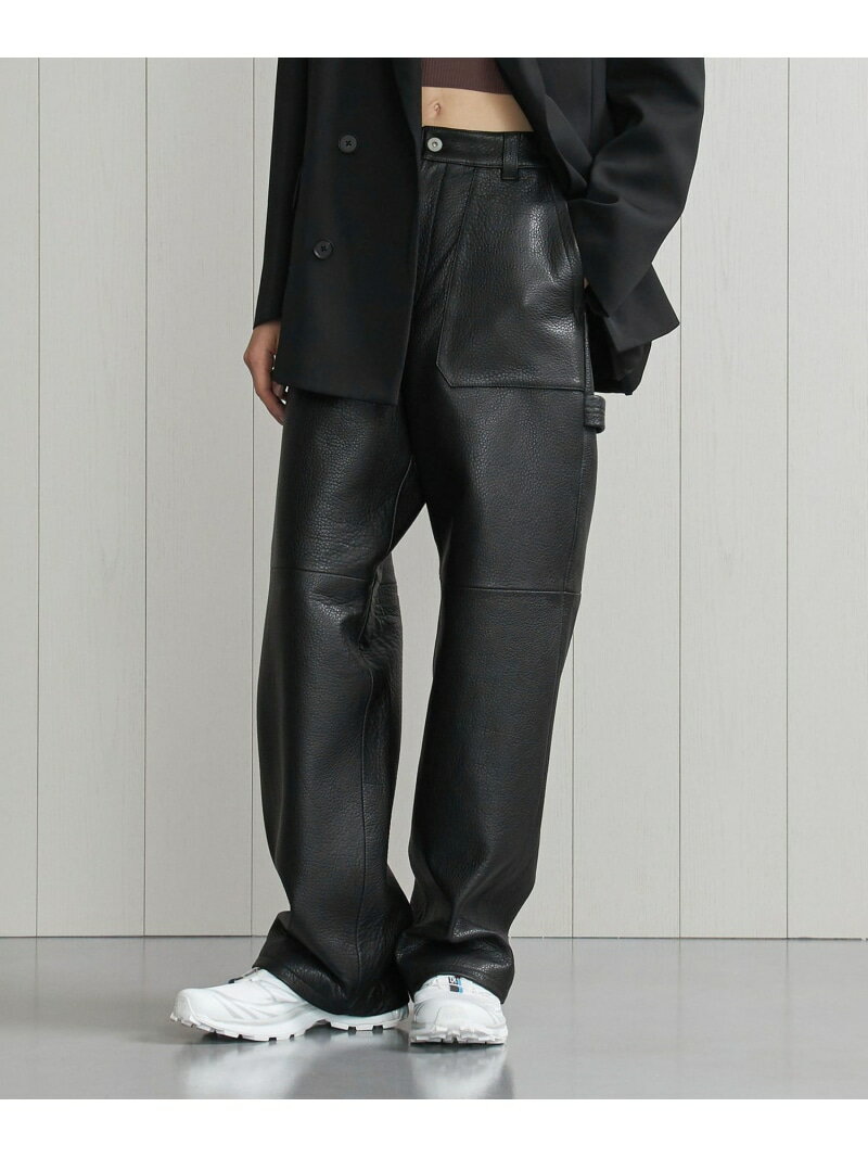 【SALE／40%OFF】＜H＞シュリンクレザー ペインターパンツ BEAUTY&YOUTH UNITED ARROWS ユナイテッドアローズ アウトレット パンツ その他のパンツ ブラック【RBA_E】【送料無料】[Rakuten Fashion]