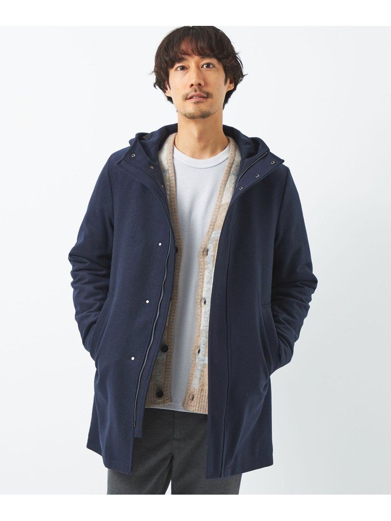 メルトン フードコート UNITED ARROWS green label relaxing ユナイテッドアローズ アウトレット ジャケット・アウター その他のジャケット・アウター ブルー ブラウン