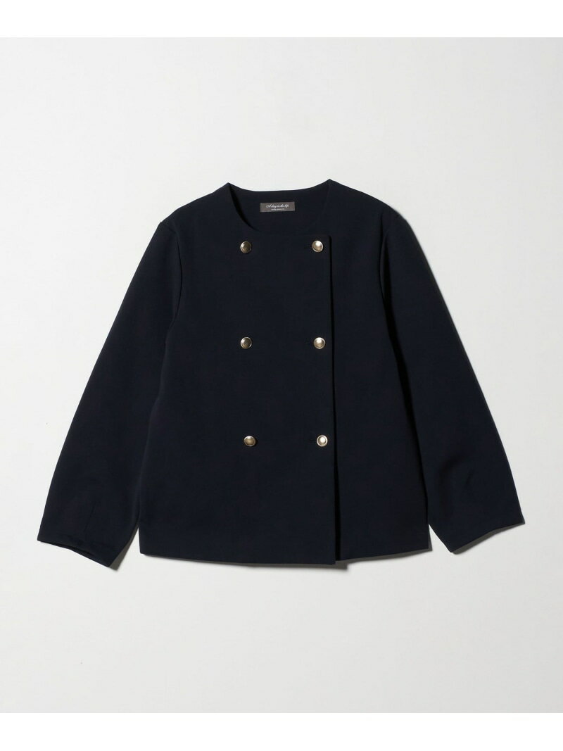 【SALE／30%OFF】ダブルニット ノーカラー カーディガンジャケット＜A DAY IN THE LIFE＞ a day in the life ユナイテッドアローズ アウトレット トップス カーディガン ブラウン ブラック ネイビー【RBA_E】【送料無料】[Rakuten Fashion]のサムネイル