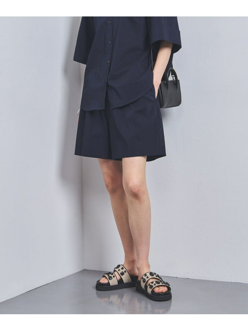 【SALE／70%OFF】ギャザー ショートパンツ UNITED ARROWS ユナイテッドアローズ アウトレット パンツ その他のパンツ グリーン ネイビー【RBA_E】【送料無料】[Rakuten Fashion](4)