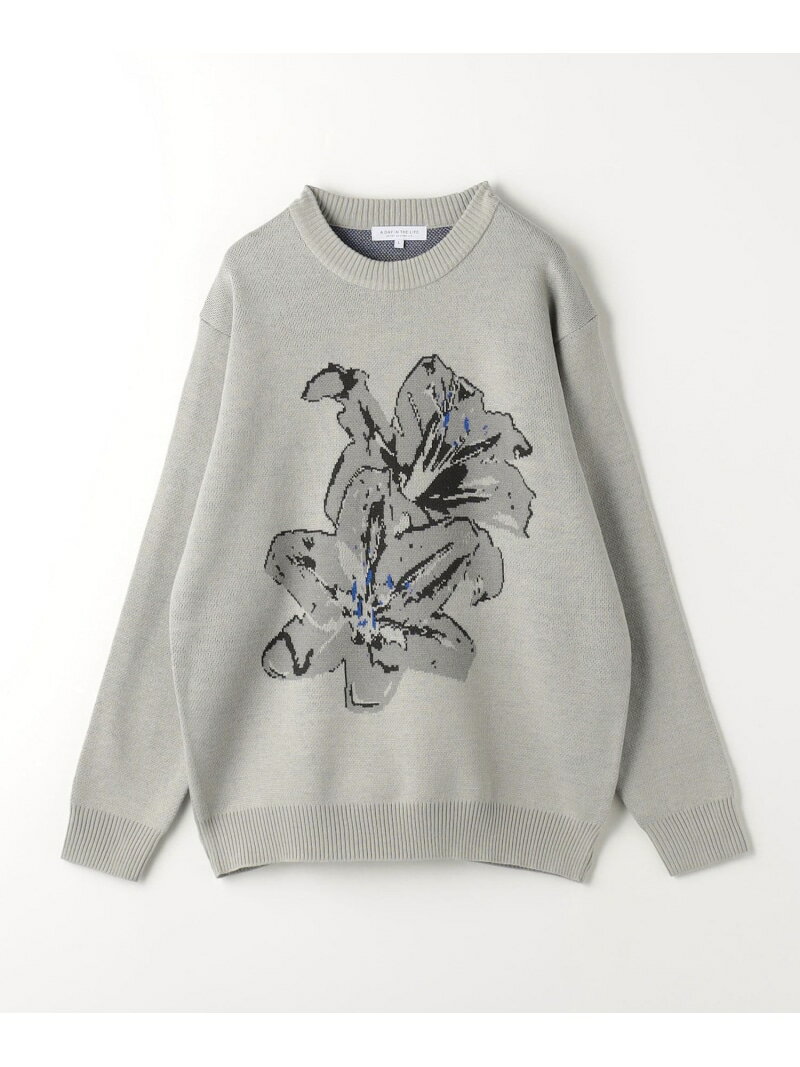 【SALE／60%OFF】フラワー ジャガード ニット-ハンドウォッシャブル-＜A DAY IN THE LIFE＞ a day in the life ユナイテッドアローズ アウトレット トップス ニット グレー ブラック【RBA_E】[Rakuten Fashion]のサムネイル