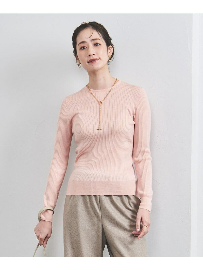 【SALE／30%OFF】リブ クルーネック ニット UNITED ARROWS ユナイテッドアローズ アウトレット トップス ニット グレー ホワイト ピンク ブラック【RBA_E】【送料無料】[Rakuten Fashion]のサムネイル