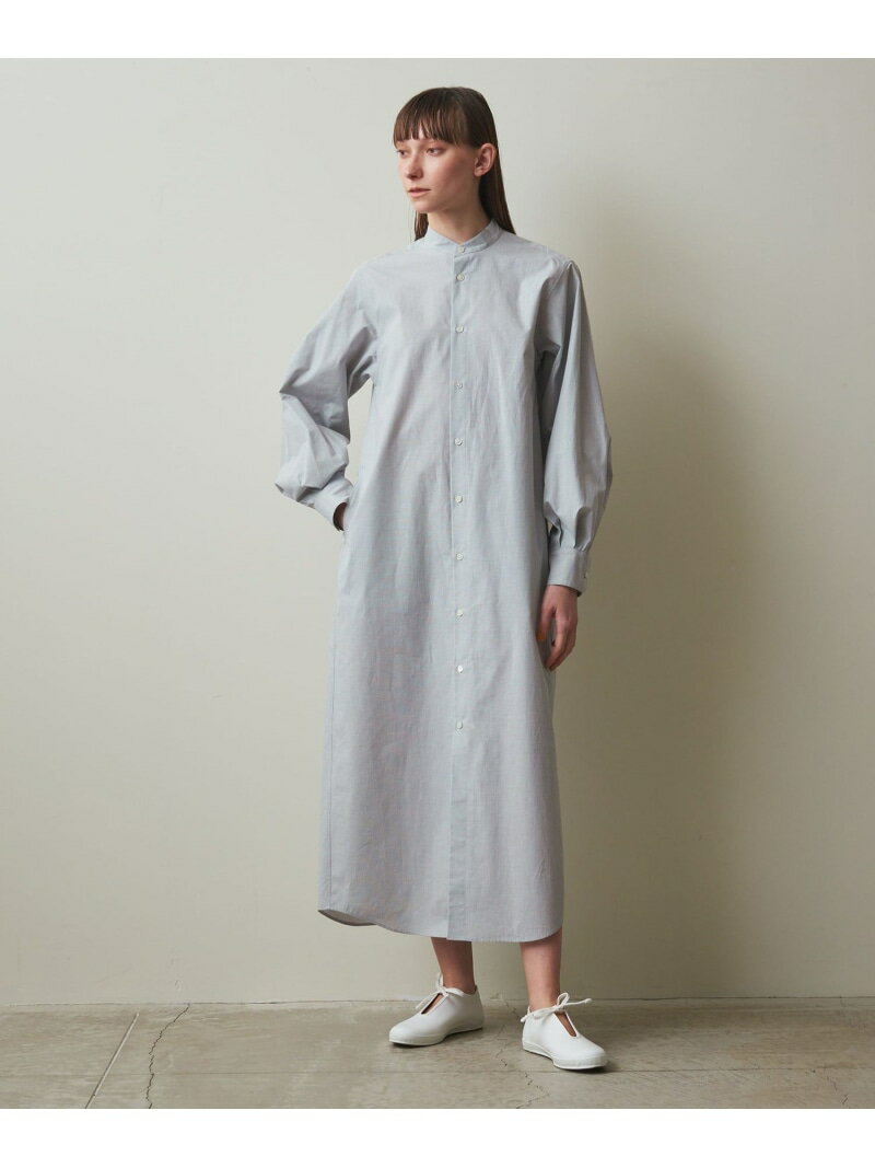 【SALE／80%OFF】＜Steven Alan＞タイプライター チェック スタンドカラー ワンピース Steven Alan ユナイテッドアローズ アウトレット ワンピース・ドレス シャツワンピース グレー【RBA_E】【送料無料】[Rakuten Fashion]