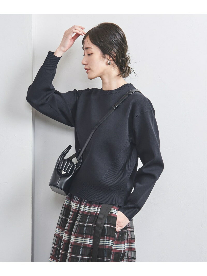 【SALE／50%OFF】スウェットライク クルーネック ニットプルオーバー UNITED ARROWS ユナイテッドアローズ アウトレット トップス ニット ピンク ネイビー ホワイト【RBA_E】【送料無料】[Rakuten Fashion]のサムネイル