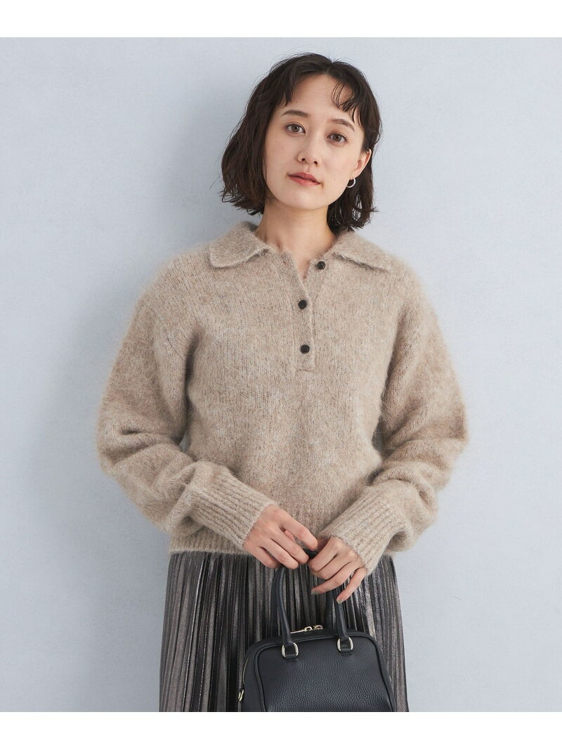 【SALE／50%OFF】アルパカミックス シャギ- ニット プルオーバー UNITED ARROWS green label relaxing ユナイテッドアローズ アウトレット トップス ニット ベージュ グレー【RBA_E】【送料無料】[Rakuten Fashion]のサムネイル