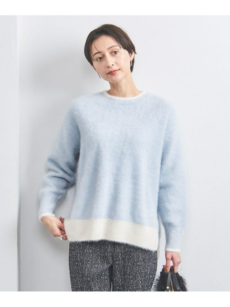 【SALE／40%OFF】フォックス カシミヤ クルーネック ニット UNITED ARROWS ユナイテッドアローズ アウトレット トップス ニット ブルー ピンク【RBA_E】【送料無料】[Rakuten Fashion]のサムネイル