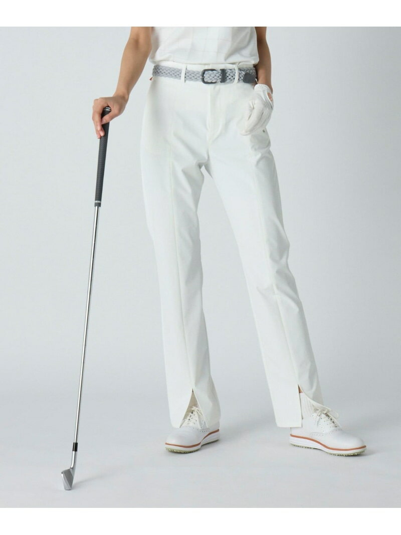 【SALE／40%OFF】ウィメンズ センタースリット パンツ -はっ水 接触冷感 UV 2WAYストレッチ- UNITED ARROWS GOLF ユナイテッドアローズ アウトレット スポーツ・アウトドア用品 ゴルフグッズ ホワイト ネイビー【RBA_E】【送料無料】[Rakuten Fashion]