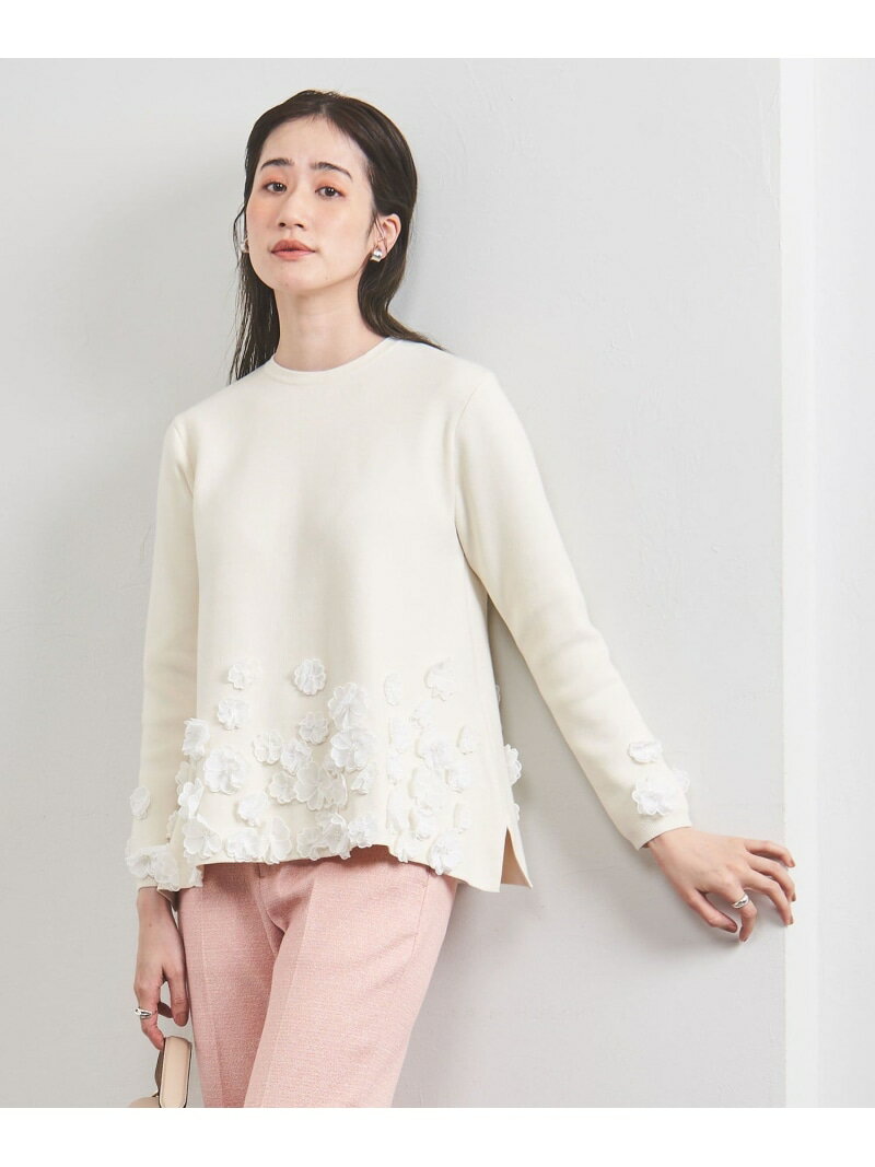 【SALE／50%OFF】3D フラワーモチーフ ニット プルオーバー UNITED ARROWS ユナイテッドアローズ アウ..