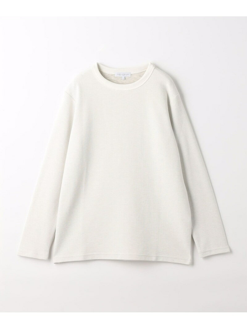 【SALE／60%OFF】リップル クルーネックカットソー ＜A DAY IN THE LIFE＞ a day in the life ユナイテッドアローズ アウトレット トップス カットソー・Tシャツ レッド カーキグリーン ネイビー ホワイト【RBA_E】[Rakuten Fashion]のサムネイル