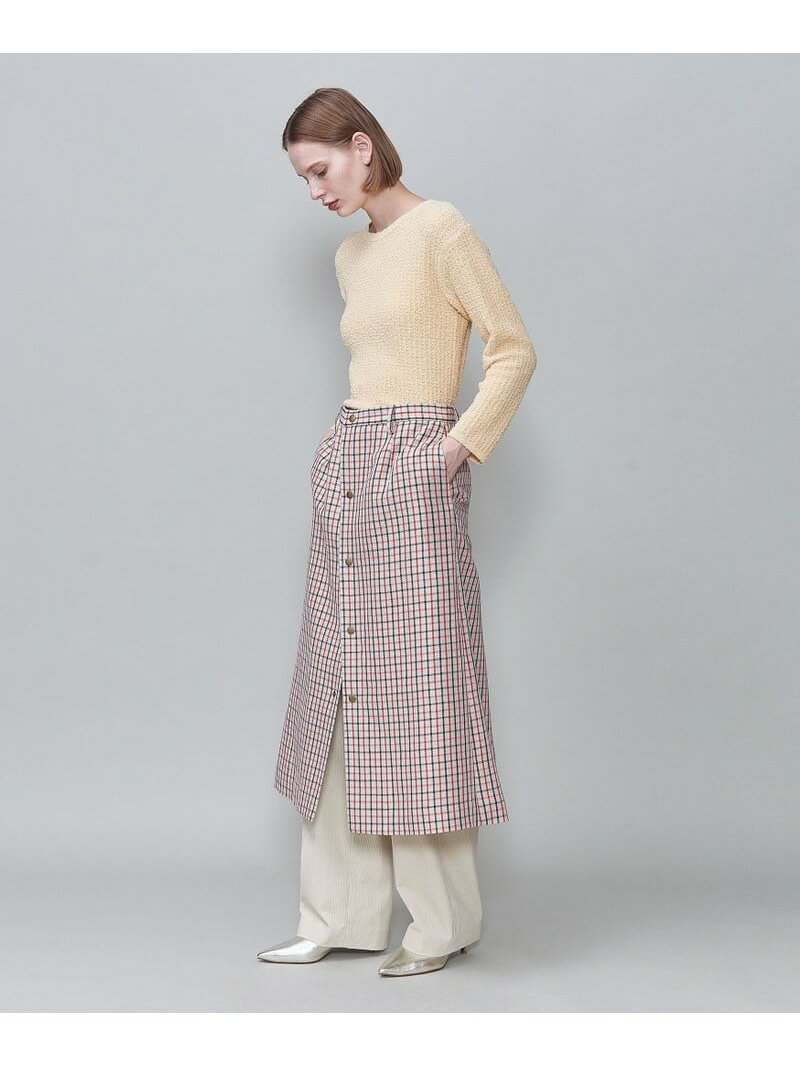 【SALE／70%OFF】＜6(ROKU)＞CHECK SKIRT/スカート 6(ROKU) ユナイテッドアローズ アウトレット スカート その他のスカート ホワイト【RBA_E】【送料無料】[Rakuten Fashion]